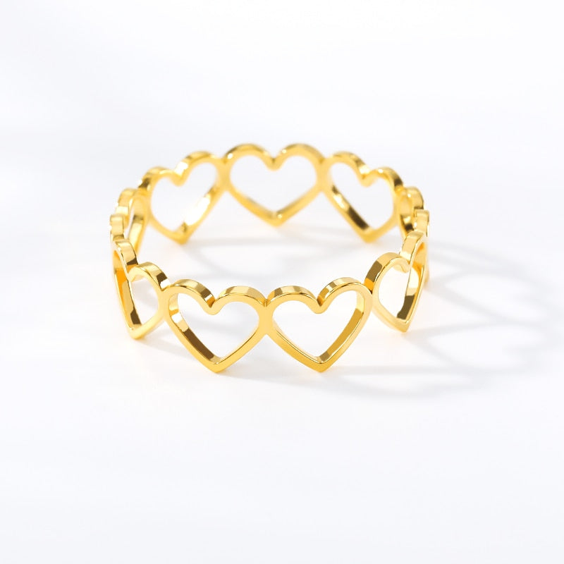 Hollowed-out Heart Ring